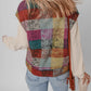 Plaid Zip Up Collared Neck Vest Coat