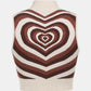 Heart Mock Neck Sweater Vest