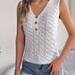 Openwork V-Neck Knit Vest