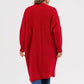 Pocketed Open Front Long Sleeve Longline Cardigan