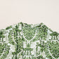 Printed Open Front Top and Shorts Set