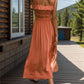 Frill Square Neck Wide Strap Dress