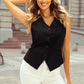 Pocketed Button Up Vest
