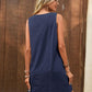 Decor Button Mini Tank Dress with Pockets