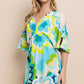 ODDI Floral Printed Slit Maxi Dress