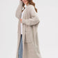 Pocketed Open Front Long Sleeve Longline Cardigan