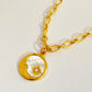 Round Pendant Stainless Steel Necklace