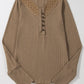 Eyelet V-Neck Long Sleeve Top