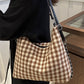 Plaid Adjustable Strap Handbag
