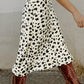 Slit Printed Midi Skirt