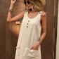 Decor Button Mini Tank Dress with Pockets