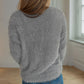 Bow Pearl Detail V-Neck Long Sleeve Sweater