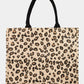 Fame Letter Graphic Leopard Tote Bag