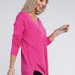 Garment Dyed Front Seam Sweater