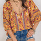 Printed Tie Neck Blouse