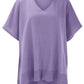 Slit V-Neck Half Sleeve Knit Top