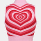 Heart Mock Neck Sweater Vest