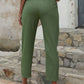 Straight Leg Cropped Pants with Pockets