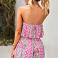 Smocked Waist Strapless Romper