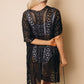 Crochet Knitted Tassel Tie Kimono Beachwear