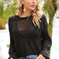 Drawstring Hem Round Neck Cropped Cover Up