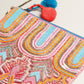 Embellished Beaded Clutch with Chain