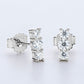Heartbeat Rhythm 925 Sterling Silver Moissanite Stud Earrings