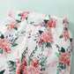 Girls Bow Detail Cami and Floral Flare Pants Set