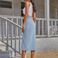 Button Down Denim Skirt