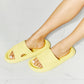 MMShoes Arms Around Me Open Toe Slide in Yellow