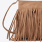 PU Leather Crossbody Bag with Fringe