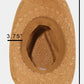 Fame Openwork Shell Weave Straw Hat