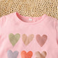 Girls Heart Print T-Shirt and Joggers Set