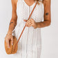 Openwork Sleeveless V-Neck Knit Dress