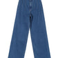 Flared high waist pin-tuck jeans