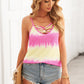 Tie-Dye Strappy V-Neck Cami
