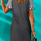 US Flag Graphic Twisted Raglan Sleeve Dress