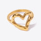 18K Gold Plated Heart-Shaped Ring