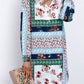 Printed Button Up Long Sleeve Shirt Dress