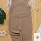 Kids Striped Contrast Waffle-Knit Sleeveless Jumpsuit