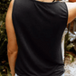 Star and Stripe Notched Neck Tank