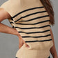 Striped Mock Neck Sweater Vest