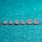 925 Sterling Silver 6-Prong 2 Carat Moissanite Stud Earrings