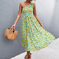 Floral Smocked One-Shoulder Midi Dress