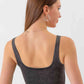 Seam Detail Cropped Denim Tank