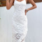 Lace Detail Spaghetti Strap Wrap Dress