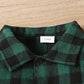 Plaid Long Sleeve Snapped Jumpsuit
