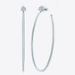 925 Sterling Silver Moissanite Hoop Earrings
