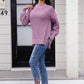 Round Neck Slit Sweater