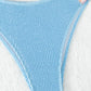 Contrast Textured High Cut Swim Set